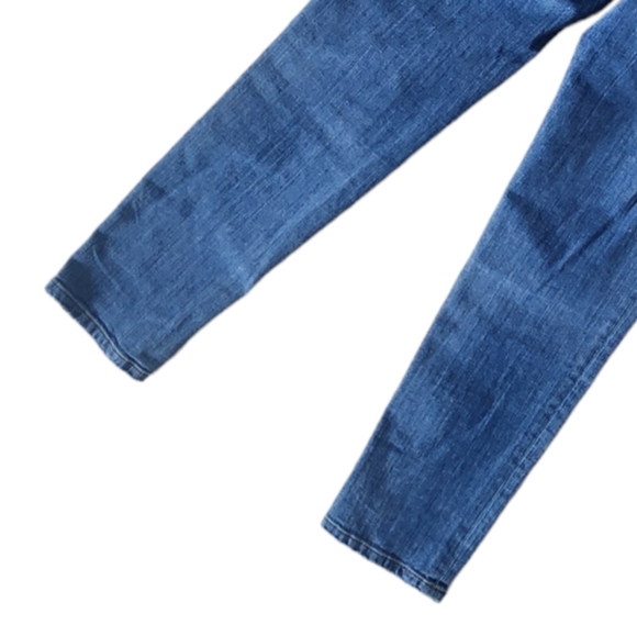 Eileen Fisher Organic Cotton Denim Jeans Size 2P Classic Stretch Light Distress. - Picture 6 of 8